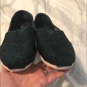 Size 9.5 glitter toms